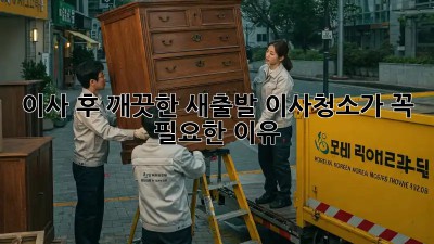 이사 후 깨끗한 새출발, 이사청소가 꼭 필요한 이유!