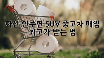 아산 인주면 SUV 중고차 매입, 💰최고가 받는 법!